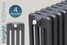 TE4-500-A-TH - Trade Essentials Metallic Anthracite 4 Column Horizontal Radiator H500 x W806 TE4-500-A-TH - Trade Essentials Metallic Anthracite 4 Column Horizontal Radiator H500 x W806